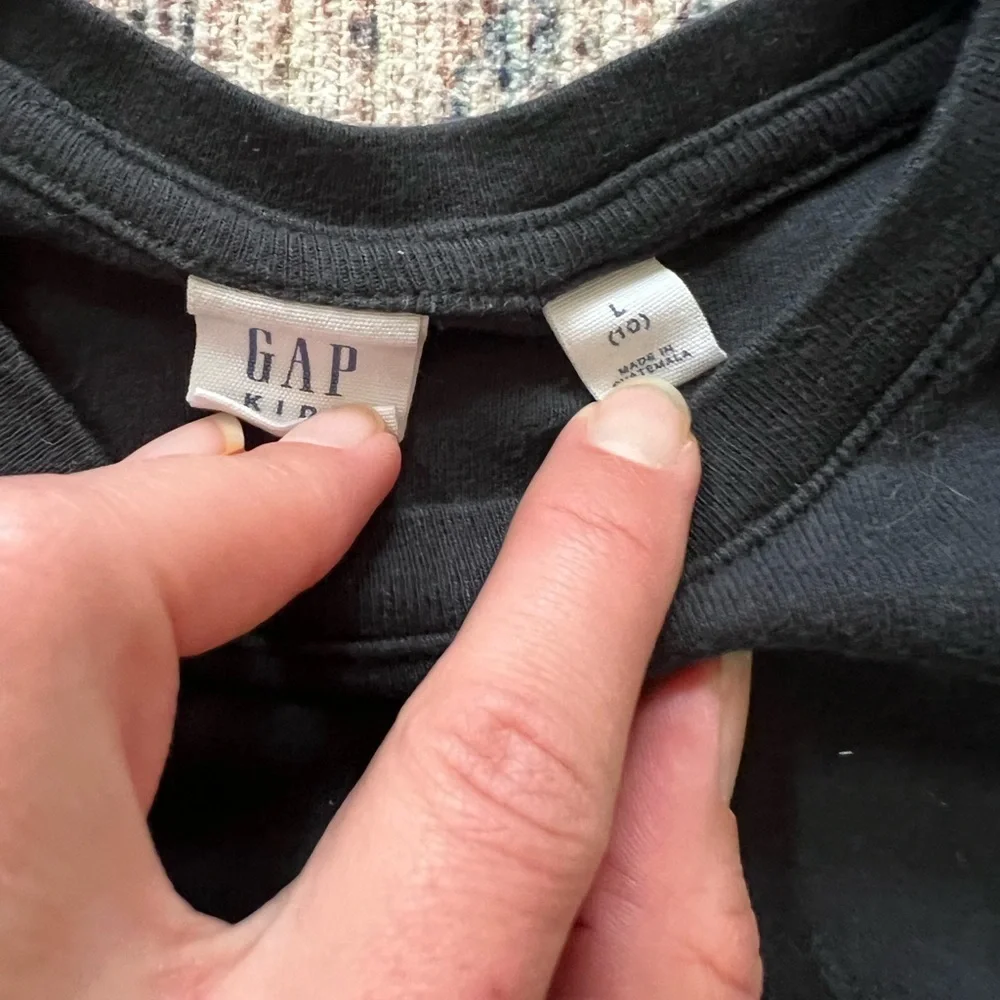 GAP Black Fitted Long Sleeve Tee